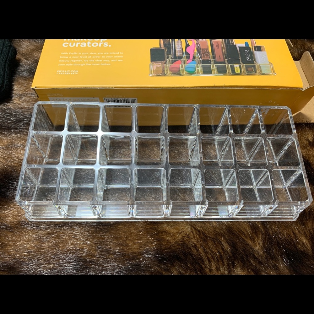 Kryllic lipstick or nail polish organizer plexi nib 24 slots gift it